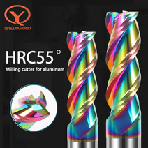 3 플루트 초경 밀링 커터 텅스텐 엔드 밀 1 ~ 20mm HRC55 알루미늄 유리 섬유 아크릴 나무 구리 플라스틱 라우터 비트, 5X18X5X75