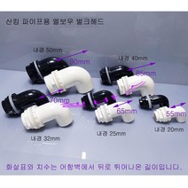 LESSO FY 산킹 파이프용 벌크헤드 엘보우형 (화이트/ 내경 50mm 40mm 32mm 25mm 20mm)