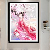 SM직구 선녀십자수 전문가용십자수 직장인취미 십자수도안, 69X94, 1개