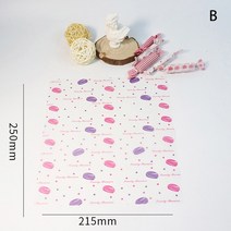 샌드위치포장지 토스트 유산지 노루지 랩 왁스 종이 식품 등급 그리스 케이크 도넛 빵 토스트 빈티지 인쇄, 02 B