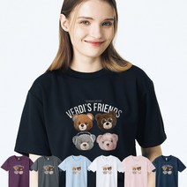 [베어프렌즈] 쿨론티 VERDI BEAR 남자 여자 반팔 티셔츠 7color