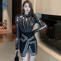 셀럽당 봄가을 패션 핫피스 반짝이 원피스 드레스 스커트