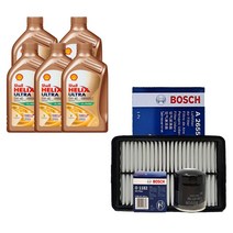 쏘울부스터(SK3)1.6 가솔린 터보 쉘 힐릭스 울트라 0W40(5L)/SP 보쉬 필터 엔진오일세트 1182-2655