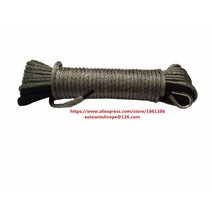 윈치 로프회색 ATV 윈치 로프 합성 케이블 UTV 라인 오프로드 5mm 15m 4500lbs, 한개옵션0
