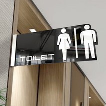 카시드 PAS 화장실표지판 표시판 표찰 안내판 문패 팻말 남자용 여자용 남여공용 표지판, 1. 검정바탕 + 백색문양
