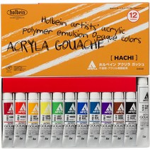 홀바인 아크릴 과슈물감 5 12색 일본구매대행, 5색 20ml