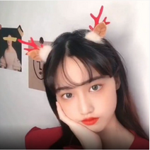 크리스마스 루돌프 머리띠 5종, 솜털 집게핀