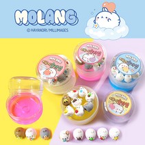 [iwoori] 몰랑피규어와 슬라임세트 몰랑이 놀이세트, 핑크