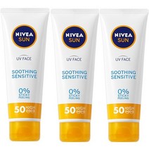 무료배송/니베아 선 페이스 수딩 센서티브 크림 3개묶음