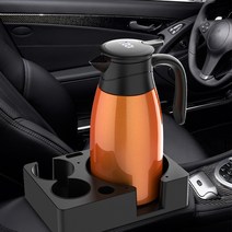 캠아웃도어 SH-02 차량용 전기포트 커피포트 1400ML 12V 24V 주전자 차박용품, 오렌지