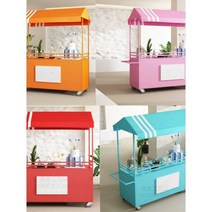 플리마켓 가판대 이동식 접이식 바퀴 이동 매대 노점, 상세 페이지 참고, 레드 130x60x200CM