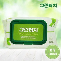 그린터치 물티슈 100매 캡형(30개)한박스일회용물티슈 대용량물티슈 항균물티슈 휴대용물티슈 도톰한물티슈 안전한물티슈 판촉물물티슈 두꺼운물티슈 물티슈100, 본상품, 1개
