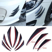 6 개 차체 앞 범퍼 립 스플리터 스포일러 키트 블랙 카본 폭스바겐 골프 1 2 3 4 5 7 MK4 MK5 MK6 M, Carbon fiber