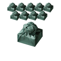 통샵 실크 홑 보자기 45 x 45 cm, 다크한 민트, 10개