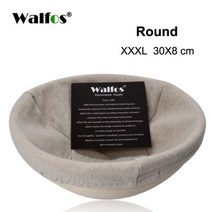 빵틀 반느통 베이킹틀 바네통 WALFOS 천연 등나무 발효 고리 버들 바구니 국가 바게트 프랑스 빵 대량 교정 반죽 Banneton, WALFOS Round XXXL, 1개