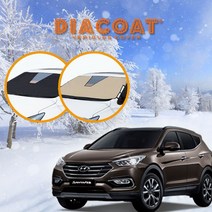 자동차앞유리커버 싼타페더프라임 샤이닝 성에방지 햇빛가리개, 승용블랙