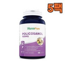 NusaPure Policosanol 100mg 180캡슐 해외, 5개, 180정