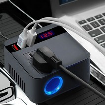 자동차 인버터 150w peak dc12v24v to 110v220v power converter 자동차 전원 어댑터 auto converter inversor, 하얀