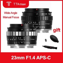 ttartisan 23mm f1.4 렌즈 소니 e fuji x nikon z zfc m, 실버 블랙
