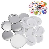 뱃지프레스 뱃지만들기 버튼 배지 부품 플라스틱 블랭크 핀 메이커 DIY 25mm 32mm 37mm 44mm 50mm 56mm 58mm 100 개, 2.32mm