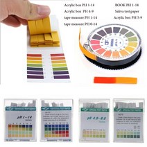 100pcs 스트립 PH 테스트 미터 컨트롤러 1-14st 표시기 리트머스 테스터 종이 토양 키트 타액 도구, Acrylic box PH 5-9