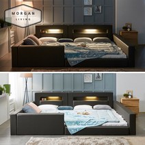 모건리빙 BEST 로엘 LED 패밀리 침대 1인형 오픈형 가드형 둥지형, 01_로엘 1인 LED 침대 SS(아이보리)