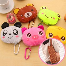 제이이제이 동물 캐릭터 장바구니 보조가방, 개구리, 1개