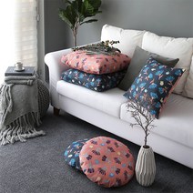 아망떼 포멧 순면 도비 원형 쿠션/방석 (45x45), 챠콜_커버만