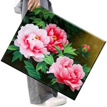 파센 액자 캔버스형 보석십자수 DIY 키트 40 x 50 cm, FS250-대홍화, 40x50 cm
