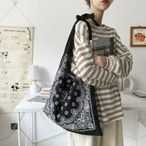 셀러허브(잡화) [주니픽] 데일리 반다나 페이즐리 에코백