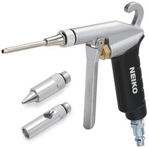 NEIKO 31121A High Flow Air Blow Gun | 3 Pc Pneumatic Nozzle Dust 컴프레셔 Accessories ¼”, Pistol Type Air Blow Gun