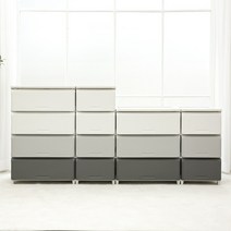 [리빙앤트리] 홈스타일 DIY 서랍장 (3단4단), 홈스타일 DIY 3단 L 그라데이션, 1개