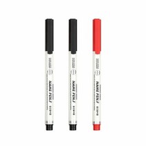 리플린 네임펜.F (흑흑적) 3개입 네임매직 네임펜 유성네임펜 유, 단품