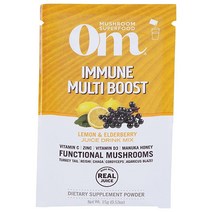 Om Mushroom Superfood Lemon & Elderberry Immune Multi Boost Drink Mix Single 0.53 OZ
