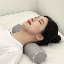 집콕 경추베개 거북목 일자목 목디스크 수건 경추목베개, 메밀 화이트