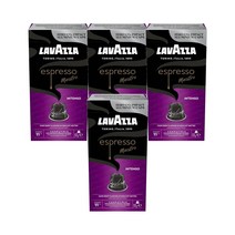라바짜 에스프레소 인텐소 네스프레소 호환 커피 캡슐 10 팩 Lavazza Espresso Intenso Nespresso Compatible Coffee Capsules, 4팩
