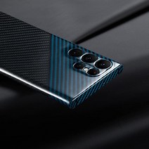 Gloss Aramid Carbon Fiber Cover Case for Samsung Galaxy S22 Ultra (Blue Black)188472
