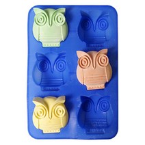 [캔들이케아] 6구 부엉이 실리콘몰드 / 천연비누 석고방향제재료