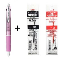 유니 제트스트림 멀티펜 2색볼펜&샤프 1개 + 리필심 2개, MSXE3-500-07 핑크(13) + 리필2개