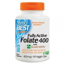 Quatrefolic® 닥터스 베스트 완전 활성 엽산 400 mcg 90 식물성