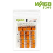 와고 221 전선 커넥터(모든 전선용) 5폴 8개입 wago221-415C, 1개