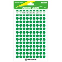 유니온플러스 unionplus 원형스티커일반(304/녹색) UL-304GN 8mm 1개