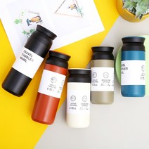 텀블러 보온보냉 350ml 500ml 각인 라벨 제작 가능, 9트라벨500ml-블루