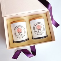 네이센트 소이캔들 2구 선물세트, 코튼블라썸 + 화이트쟈스민