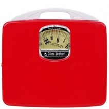 동네마트 경인 슬림시커 계계식 체중계 S10 색상 레드 아날로그 저울 수동식 비만계 몸무게 측정기, 본상품