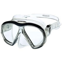 Atomic Aquatics SubFrame 마스크 미디엄 핏 투명 스커트/블랙 프레임 USA 미국
