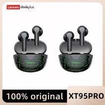 LenovoXT95 Pro 블루투스 이어폰 9D HIFI 사운드 방수 스포츠 TWS 무선 마이크 포함 샤오미 헤드폰, 11 Light black2