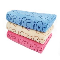 엘앤에스 토끼 비치타월 3종 세트, 핑크, 아이보리, 블루, 없음