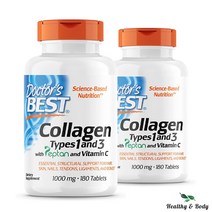 닥터스 베스트 콜라겐 1000mg Type 1 & 3 비타민 C 함유 180정 X2병