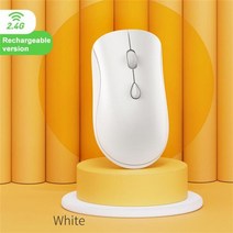 레이저 무선 마우스 Ryra 2.4g 음소거 배터리 데스크탑 노트북 충전 게임 수신기 케이블 pc 게이머 오피스 선물, 백색 충전